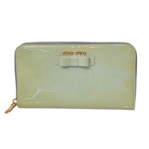 Miu Miu Patent Leather Long Zippy Wallet